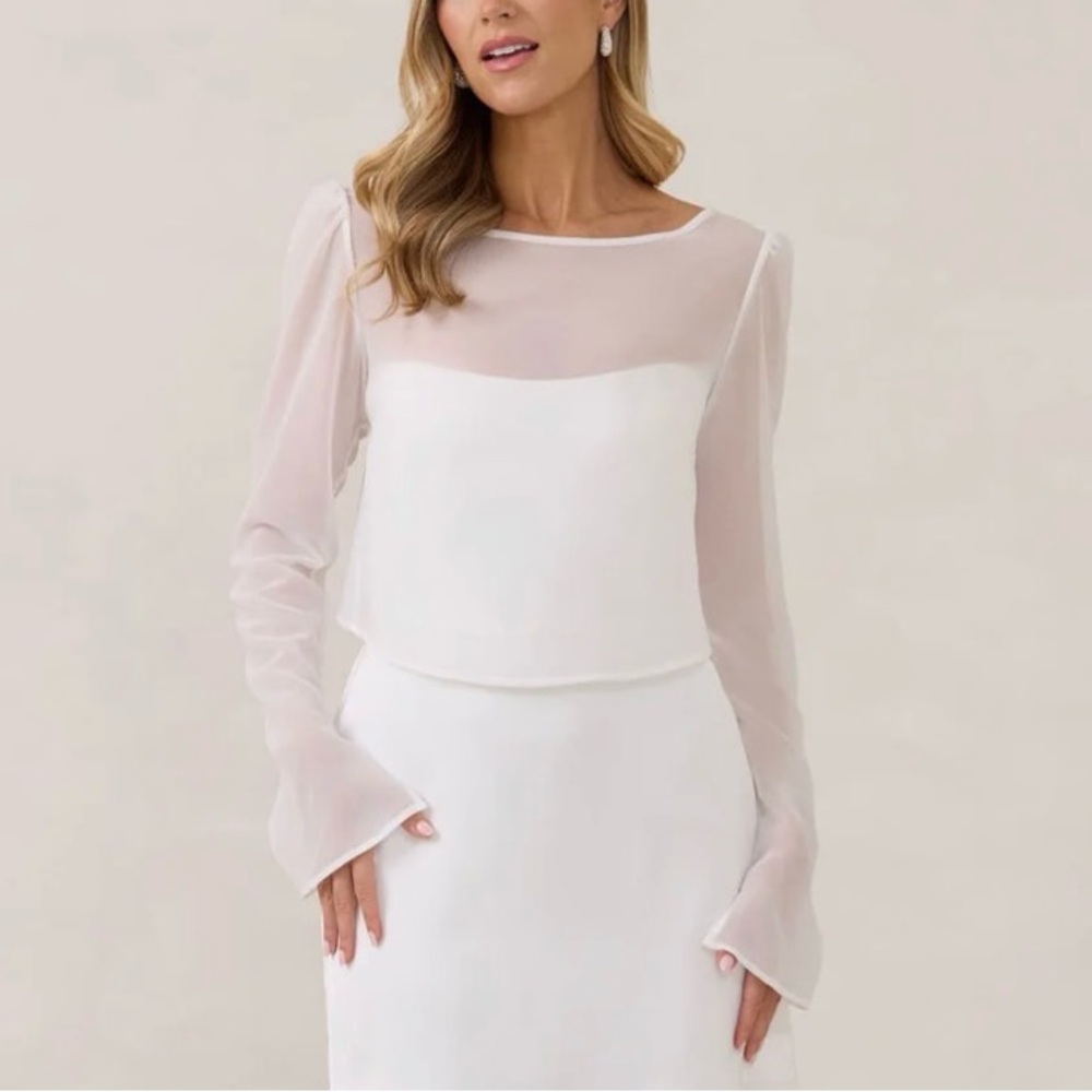 Park & Fifth Sheer White Cape